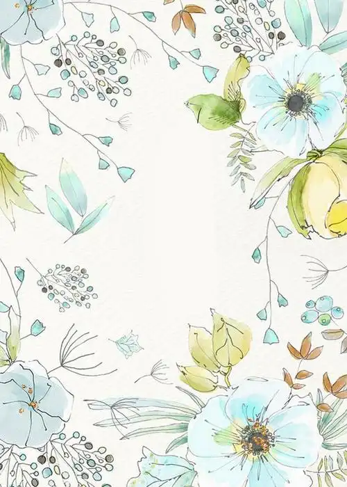 彩色手绘简约文艺花卉装饰主题设计