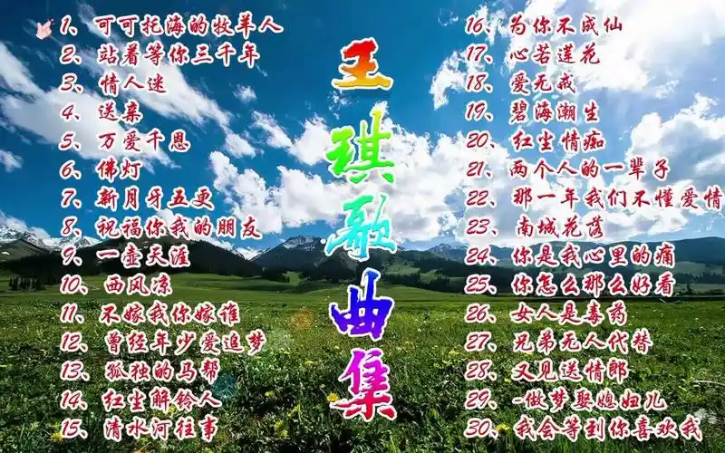 活动作品王琪歌曲合集