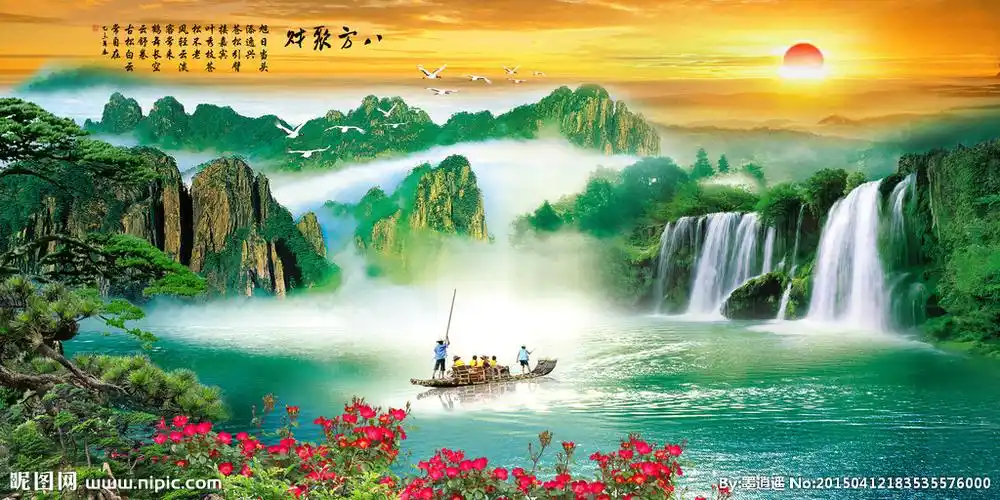 八方聚财设计图__风景_psd分层素材_设计图库_昵图网nipic.com