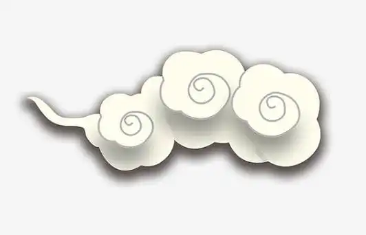 中国风祥云白色素材_中国风祥云白色图片元素-觅元素