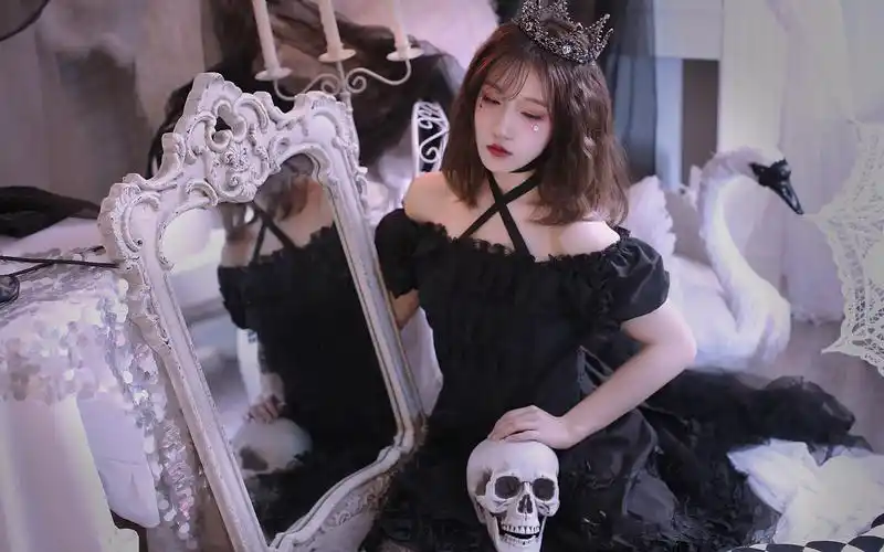 暗黑哥特风美女高清桌面壁纸