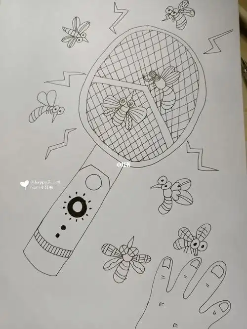 儿童画电蚊拍