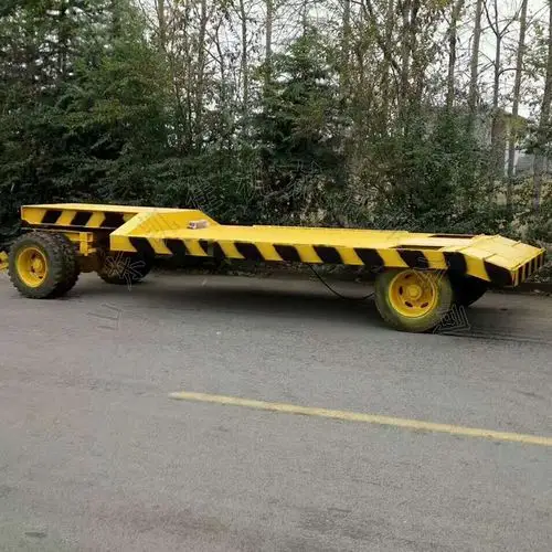 10-15-20吨重型平板拖车叉车拖挂平板车厂内运输平板拖车凯佳直供