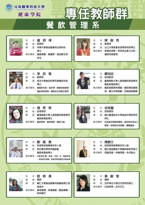 师资介绍 专任教师