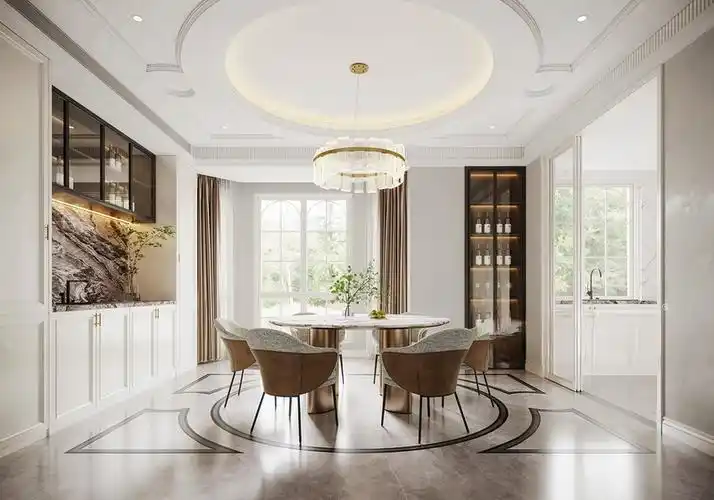 御珑宫廷450平轻奢风格别墅装修效果图