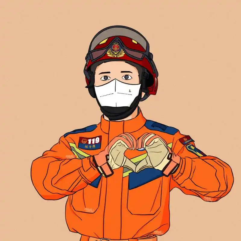 消防员蓝朋友头像 鲜衣怒马是少年,戎装在身护国安.
