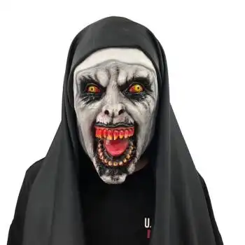 长隆万圣节 吓死人招魂2鬼修女面具万圣节恐怖吓人惊束女鬼头套鬼屋