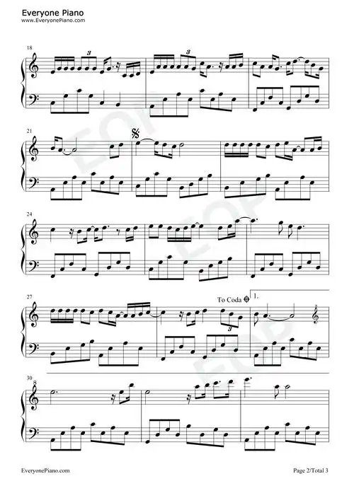 别怕我伤心-张信哲五线谱预览2