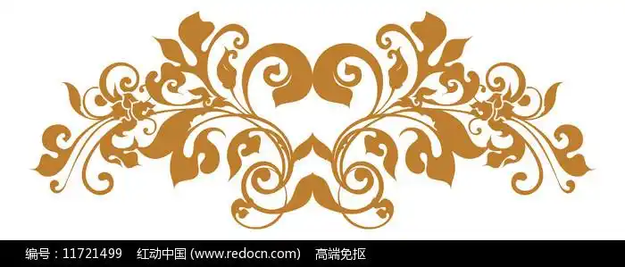 金色对称欧式花纹