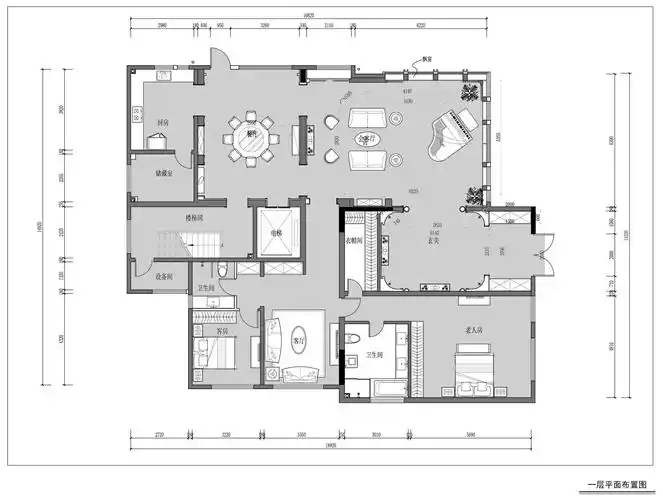 欧式风格平面图装修设计效果图