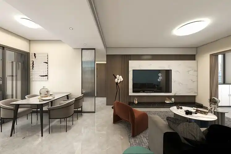 浦东明天华城75平现代简约风格二房装修效果图