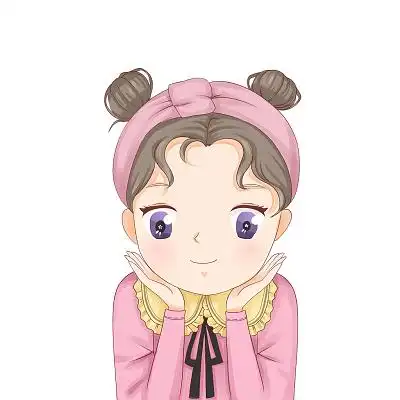 手绘卡通女孩原创人物素材卡通女孩q版可爱