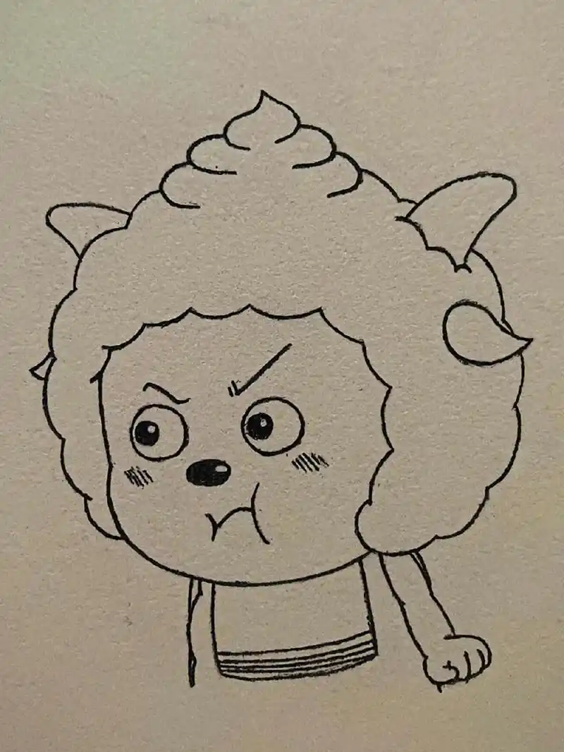 抖音图文来了 懒羊羊简笔画 我感觉我行了! #零基础学画画 - 抖音