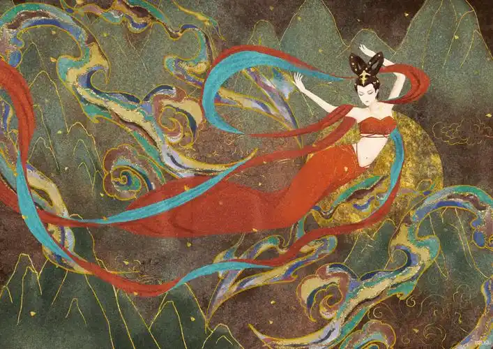 敦煌壁画十二仙女图赏析_敦煌壁画飞天舞女图介绍