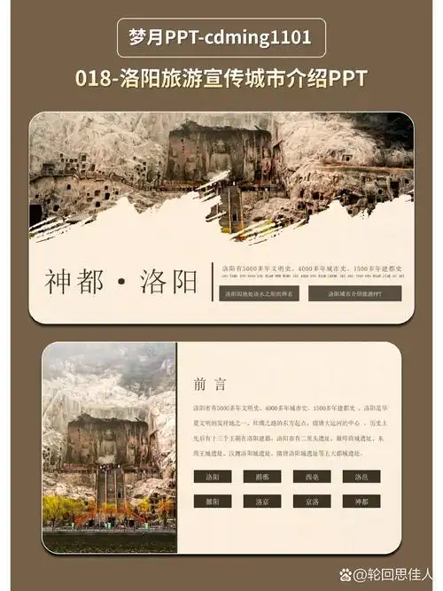 ppt内容为 洛阳概述与历史沿革 洛阳地理环境与自然资源 洛阳的历史