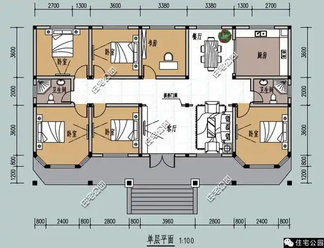 房子整体配色沉稳低调,给人以宁静祥和