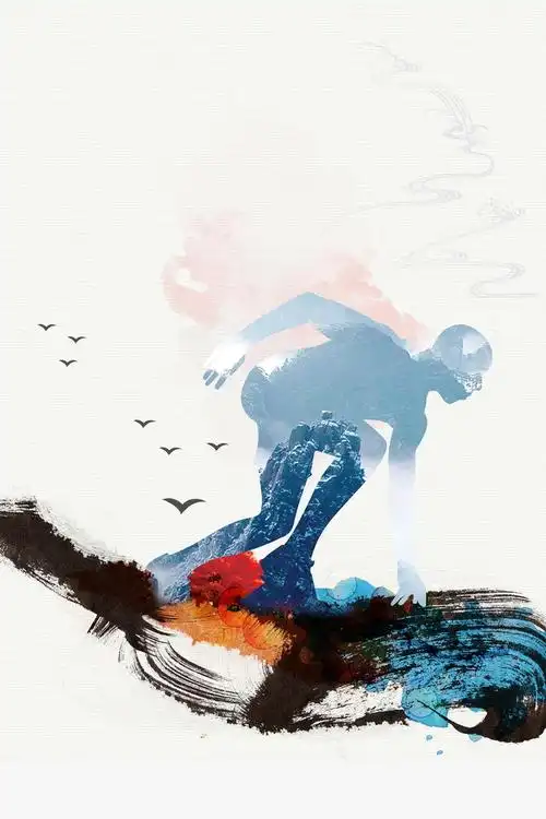 奔跑追逐梦想努力psd素材