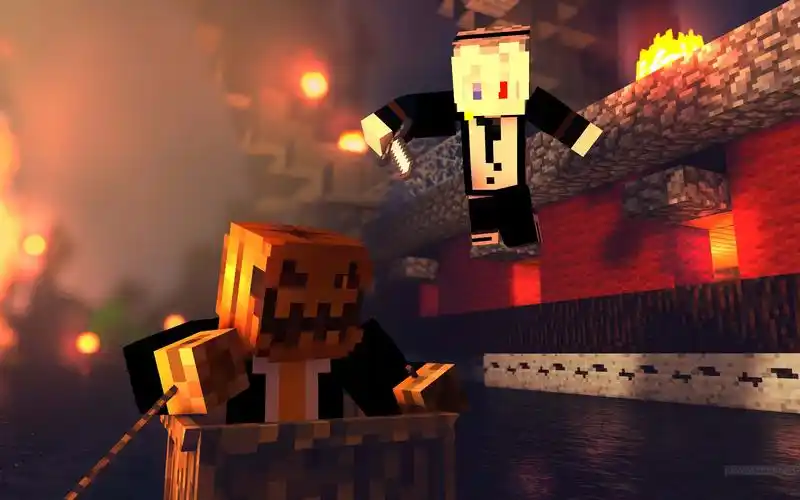 我的世界之邪恶魔王繁华vs正义勇者包子中