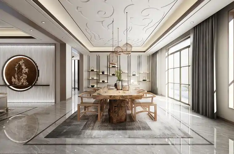 轻奢新中式_吊顶