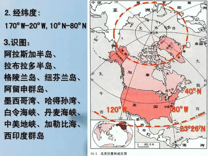 识图: 阿拉斯加半岛, 拉布拉多半岛, 格陵兰岛,纽芬兰岛, 阿留