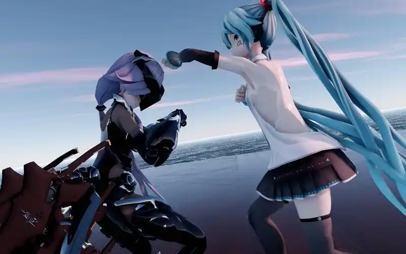 格斗mmd影骑士月轮vs初音