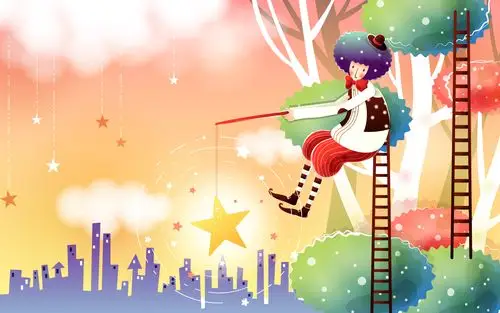 矢量 矢量卡通 > 梦幻童话 第二辑 壁纸分类:风景动物花卉建筑汽车