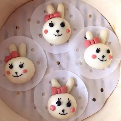 馒可爱做的超可爱小兔子卡通造型馒头