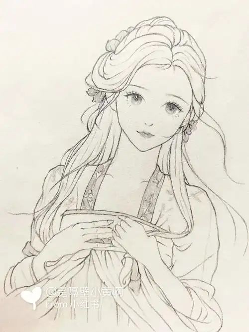 教程  #线稿  #少女线稿  #古风线稿人像  #古风手绘  #画画的日常