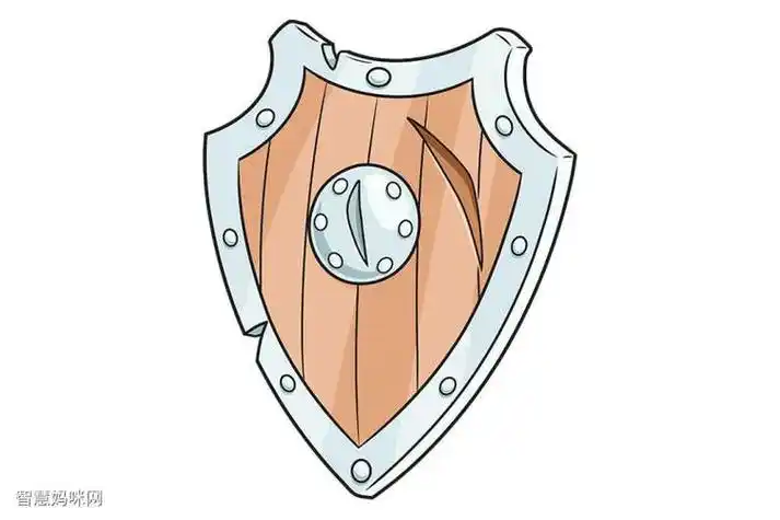 防疫情盾牌简笔画