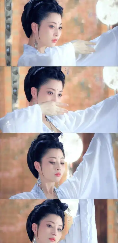 殷桃的花蕊夫人就像从仕女图里走出来一样