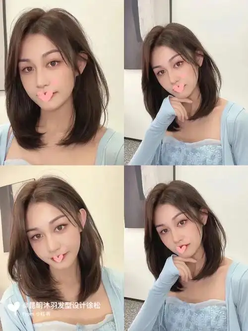 被路人追问的日系高层次锁骨发瘦脸发型