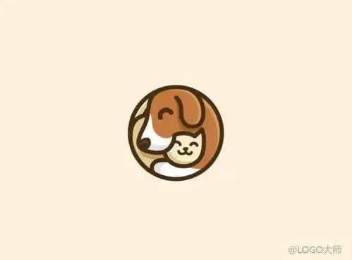 猫狗元素融合创意logo设计欣赏