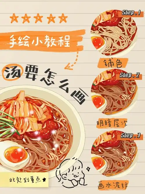 了一下汤的画法92有问题可以留言哦～绘画工具:procreate#美食手绘