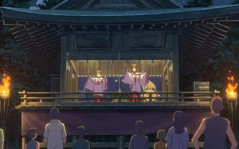 戏台上唱戏的动漫场景电脑壁纸