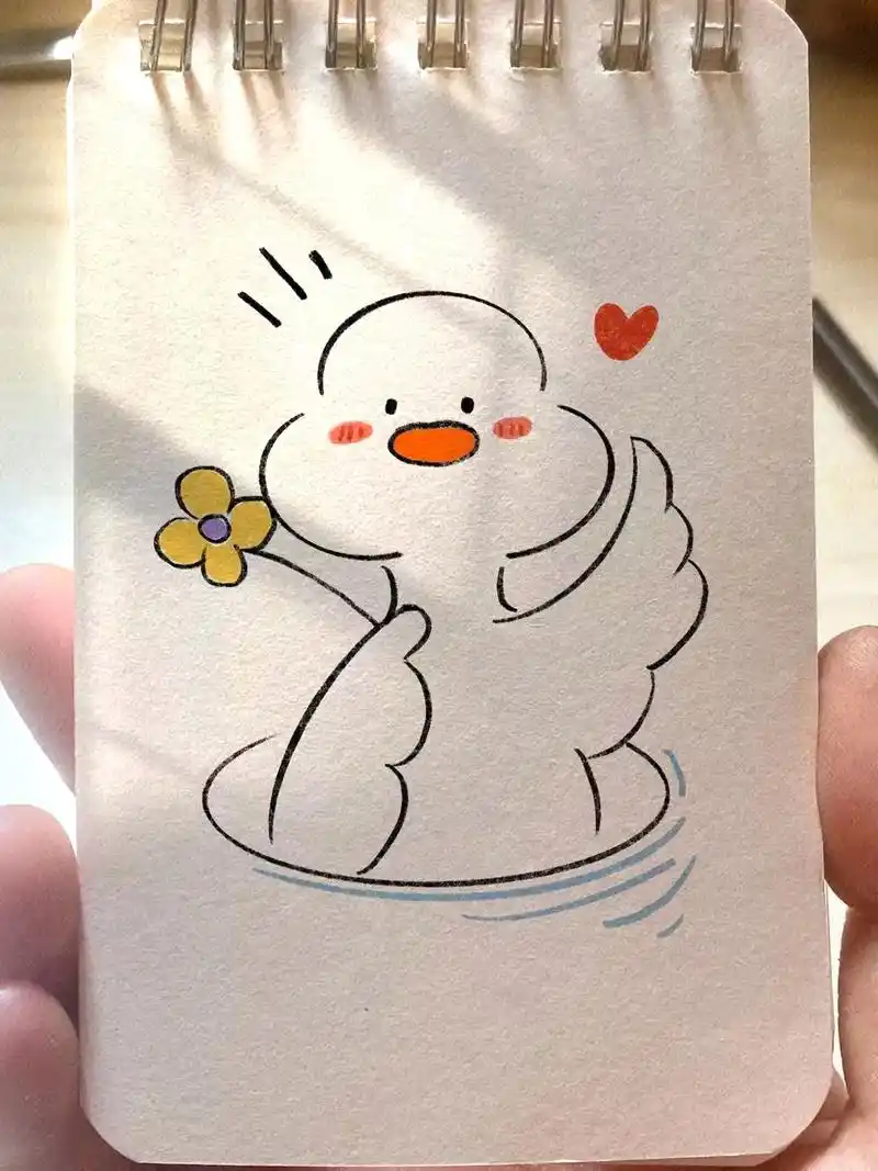 简笔画day2|敲可爱小鸭鸭教程.#儿童简笔画 #画画 #手 - 抖音