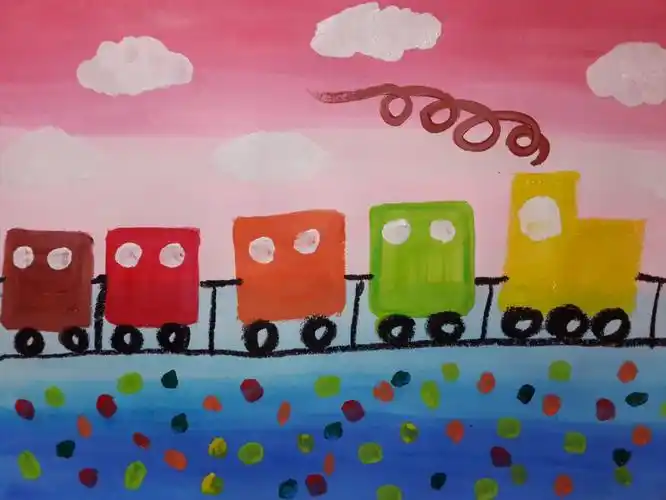 停课不停学:甜甜乐幼儿园4月19日家园互动之小火车