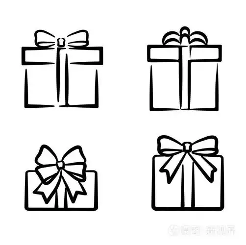 礼品盒白色背景上的图标插画-正版商用图片1e90af-摄图新视界