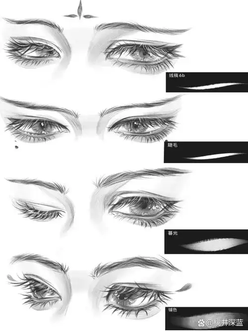 15/10005|古风·眼睛·男生92图文版2|附笔刷