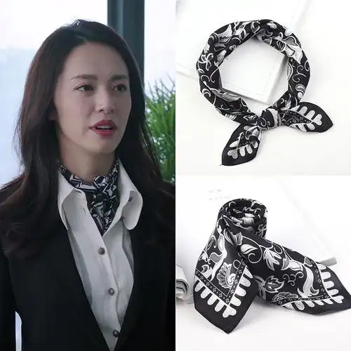都挺好苏明玉姚晨同款丝巾女小方巾桑蚕丝真丝围巾春秋季百搭领巾
