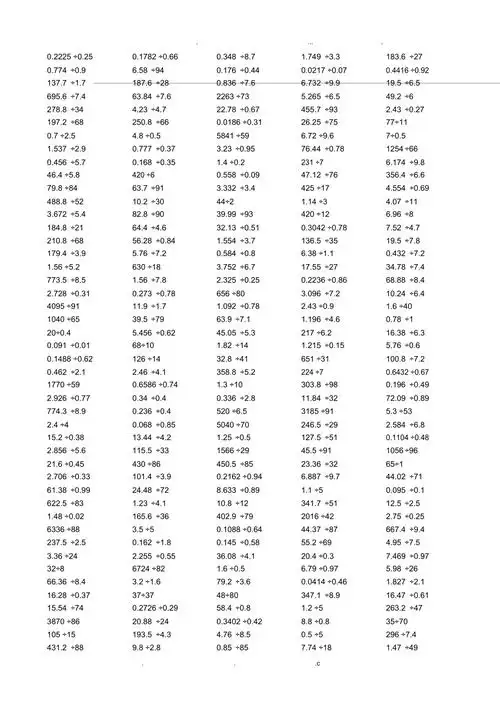 小数除法计算题10000道.doc