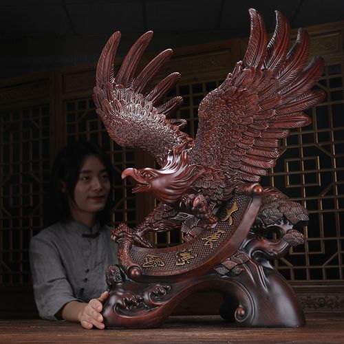 老鹰摆件招财公司前台开业礼物客厅男士高档大气老板办公桌室领导