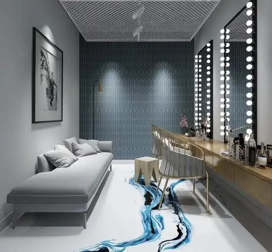 水墨地坪漆艺术涂料室内民宿酒店展厅中国风复古地面漆环氧树脂