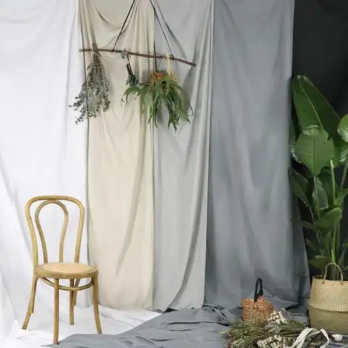 黑灰白色拍照背景布ins网红直播服装店拍摄装饰挂墙淘宝摄影道具