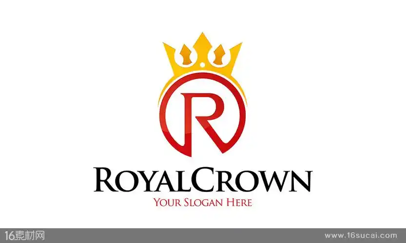 王冠字母logo矢量素材