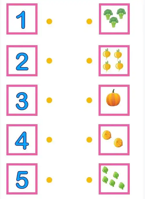 数与量的配对连线可直接打印