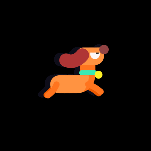 飞奔而来的黄色大狗