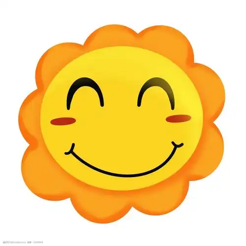 卡通笑脸太阳插画图片-图行天下图库