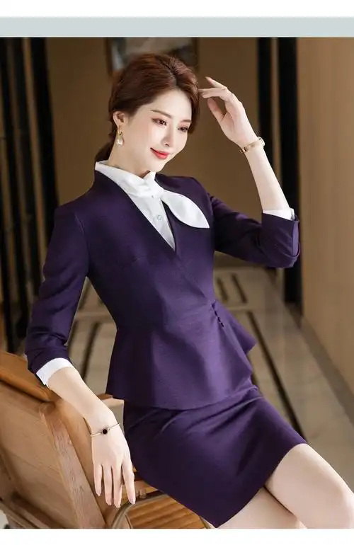 sxdyh法式品牌女装职业装女时尚套装高端气质女神范三件套美容院珠宝