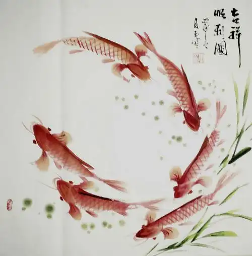 其它 《李玉宝国画鱼欣赏》 写美篇 家里居室中悬挂中国画的鱼类,有