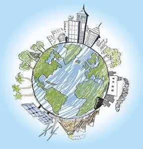 手绘的地球照片